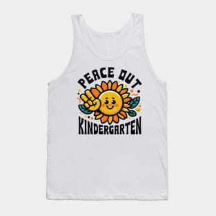 Peace Out Kindergarten Student Teacher Tank Top